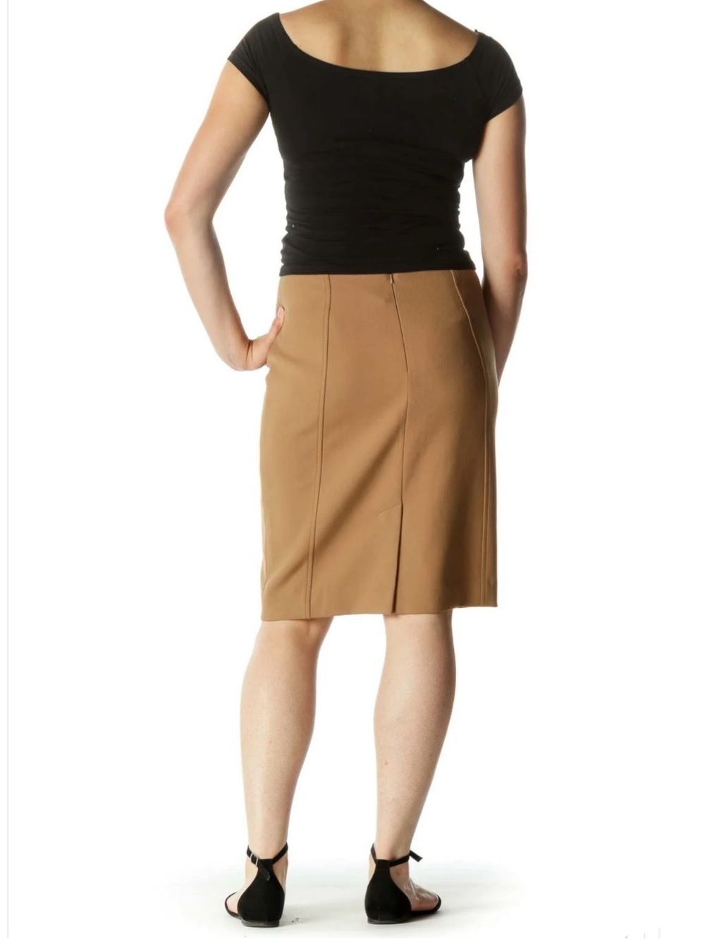 Halogen Beige Pencil Skirt